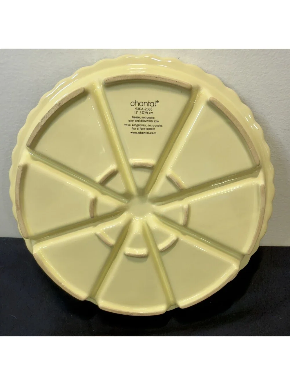 Chantal Ceramic Scone Pan Dish Round Oven Baking Yellow/ beige 93KA-2383 Bake